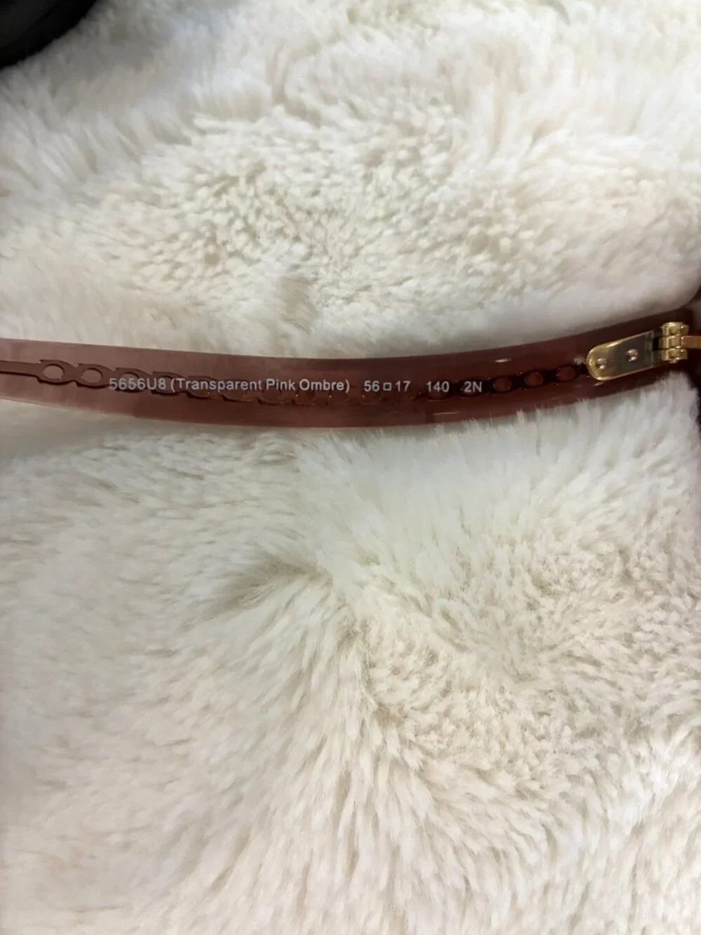 Coach HC8395U Square Sunglasses Translucent Pink Frame Brown Gradient With Case
